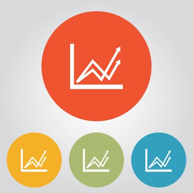 İş grafiği. Grafik düz simgesi