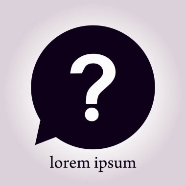Soru işareti simgesi. Yardım sembolü. SSS işareti. Düz tasarım tarzı. EPS 10.