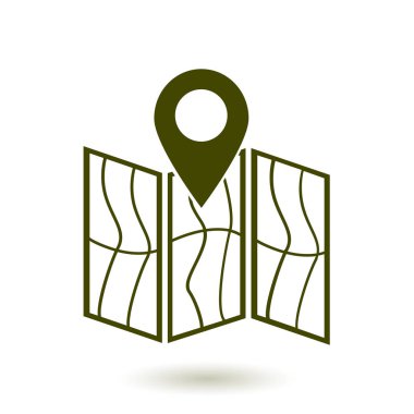 Harita simgesi. Konumu sembolü.