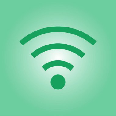WiFi sembolü. Vektör kablosuz ağ kutsal kişilerin resmi. Düz tasarım