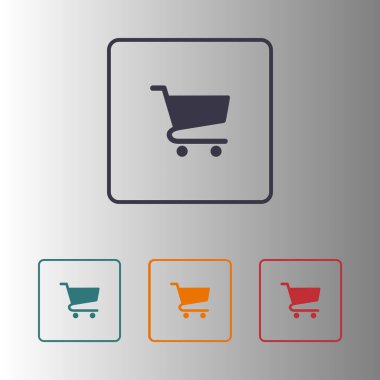 grafik alışveriş düz simgesi