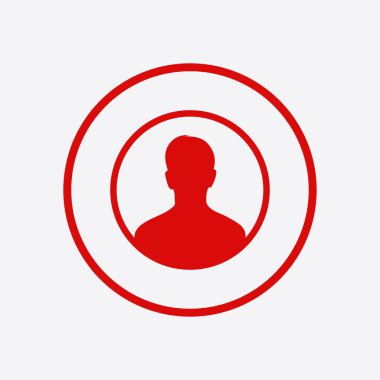 Kullanıcı simgesi simgesi. Kişi sembolü. İnsan avatarı. Düz stil. EPS 10.