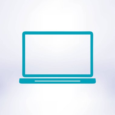 dizüstü bilgisayar kutsal kişilerin resmi, düz tasarım stili, vektör Eps 10, vektör çizim 