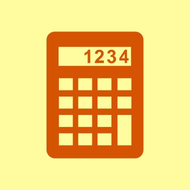 Hesap makinesi simge. Düz tasarım stili. EPS 10