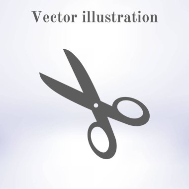 Makas simgesi. Mark burayı kes. Düz tasarım.