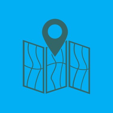 Harita simgesi. Konumu sembolü.