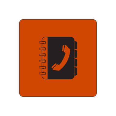 Telefon Rehberi düz simgesi. Düz tasarım stili.