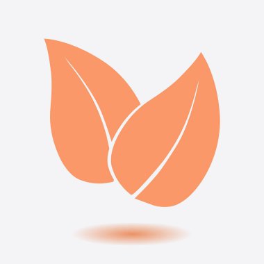 Yaprak simgesi. Taze doğal ürün simgesi. Organik ürün işareti. Düz tasarım stili.