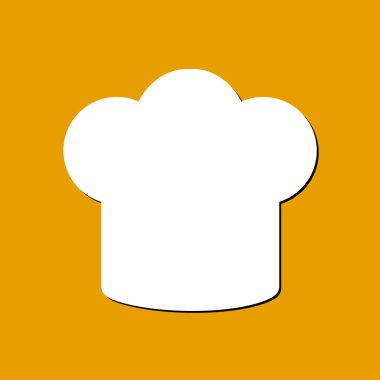 Chef şapka işareti simgesi. Şapka pişirme sembolü.