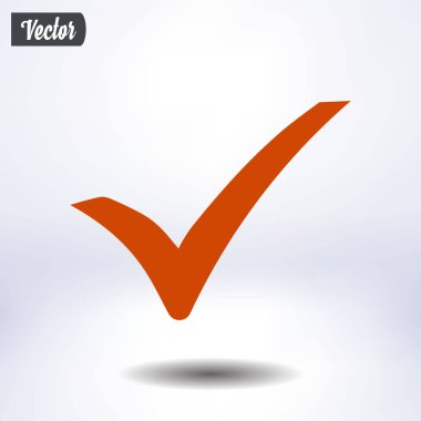 Onay işareti simgesi. Düz tasarım stili. Vektör Eps 10.