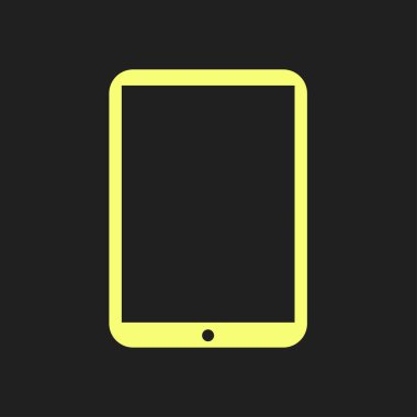 Modern dijital tablet Pc simgesi. Düz tasarım simgesi. EPS 10 vektör.