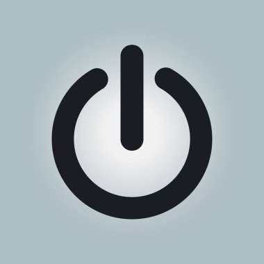 Güç işareti simgesi. Düz tasarım stili.  