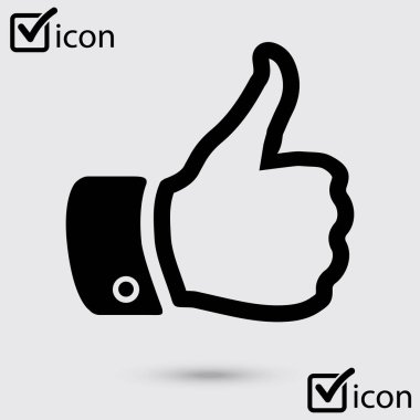 Simge gibi. El parmak tabela. Sembol başparmak. Düz tasarım stili. 