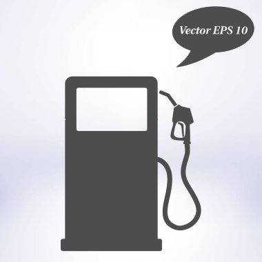 Benzin pompa meme işareti. Benzin istasyonu simgesi. Düz tasarım stili.