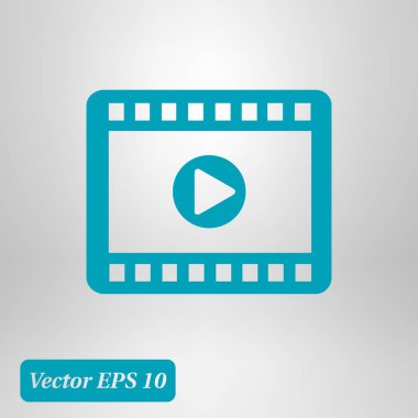 video simgesi. düz tasarım stili. vektör eps 10.
