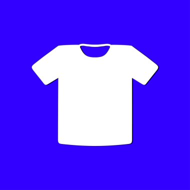 T-shirt işareti simgesi. Giysi sembolü. Düz tasarım stili.