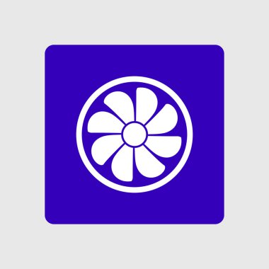 Egzoz vantilatörü simgesi. Havalandırma sembolü.