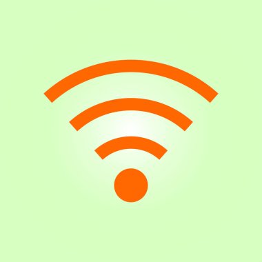 WiFi sembolü. Vektör kablosuz ağ kutsal kişilerin resmi. Düz tasarım