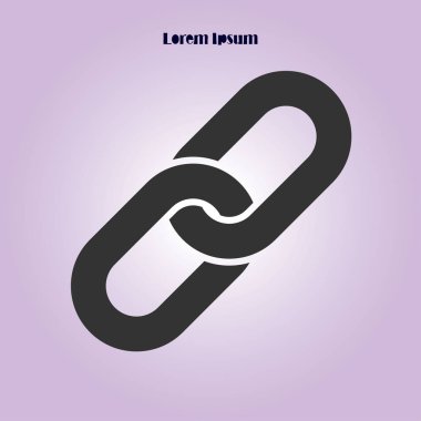 Bağlantı tek simge. Zincir bağlantı erkek.