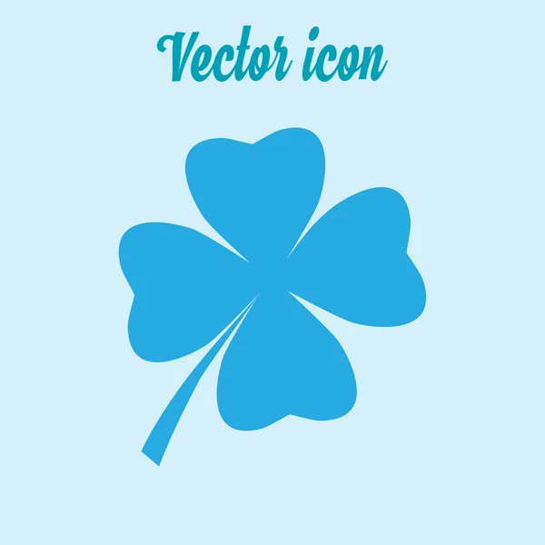 Icono Signo Trébol Hoja Símbolo San Patricio Concepto Ecología Estilo — Vector de stock