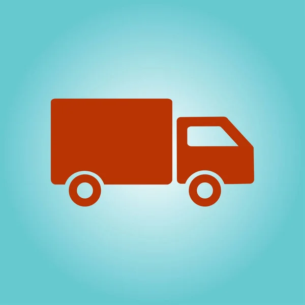 Delivery Truck Sign Icon Cargo Van Symbol Shipments Free Delivery — Stock Vector