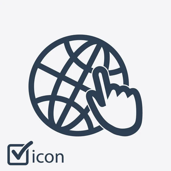 Globe Icon Flat Design — Stock Vector