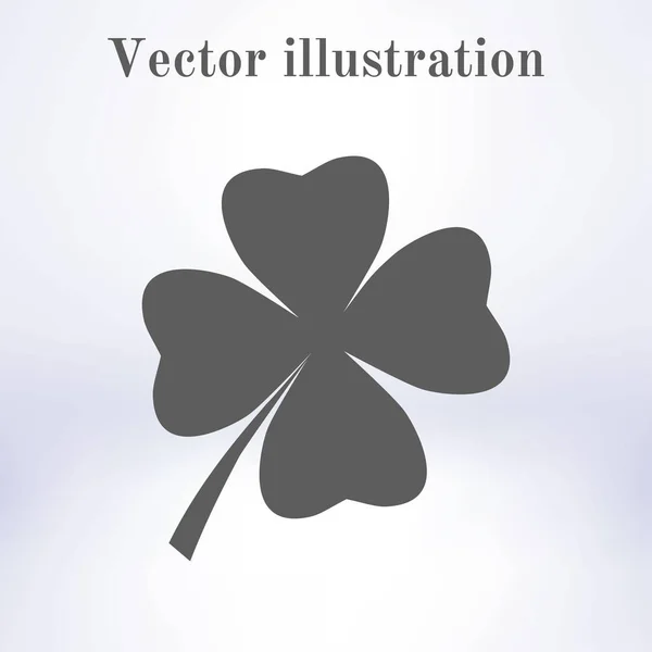 Icono Signo Trébol Hoja Símbolo San Patricio Concepto Ecología Estilo — Vector de stock