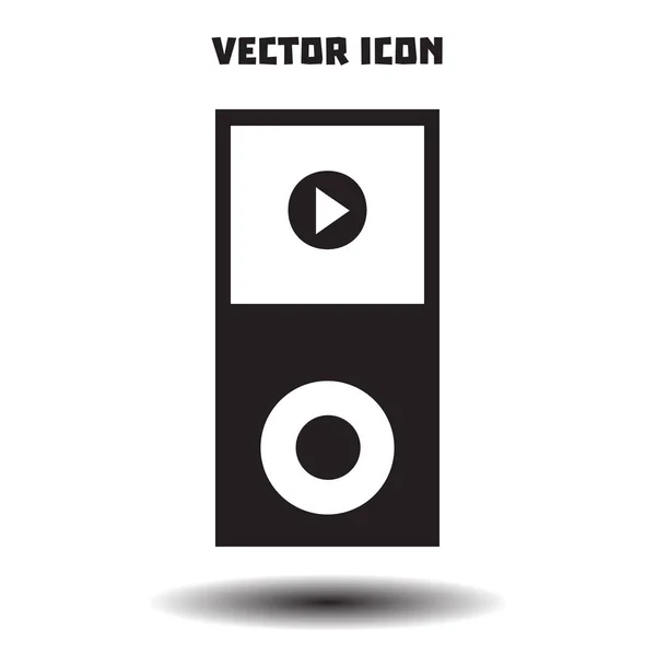 Portable Media Player Icon Flat Design Style Vector Eps — Stock Vector