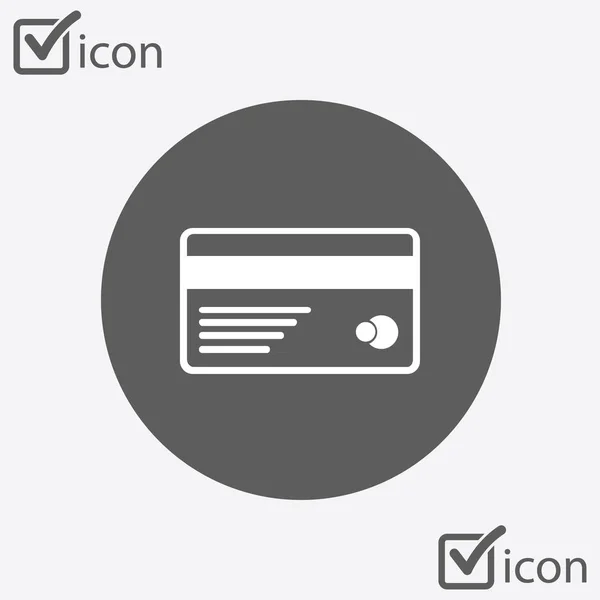 Vector Credit Card Icon Flat Design Style — Stock Vector