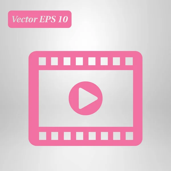 Videóinak Ikonra Lapos Kivitel Stílus Vektor Eps — Stock Vector