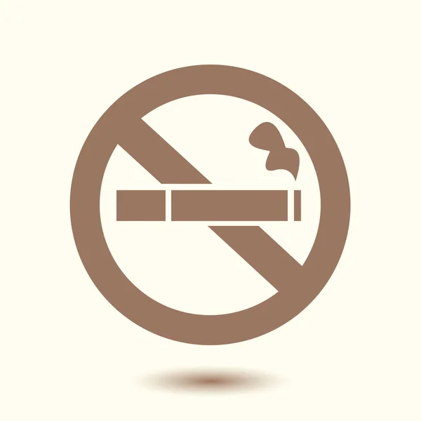 Pas Icône Fumée Arrêtez Fumer Symbole Illustration Vectorielle Cigarette Bout — Image vectorielle