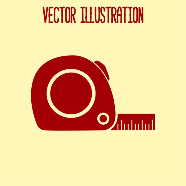 Icono Cinta Métrica Simbol Construcción Ruleta — Vector de stock