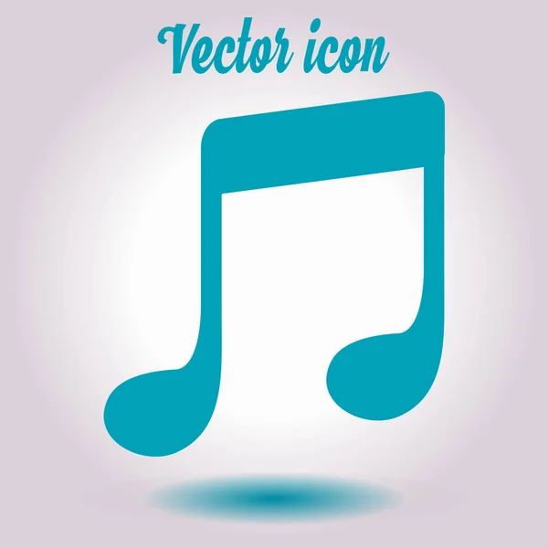 Icône Note Musique Symbole Musical Style Design Plat — Image vectorielle