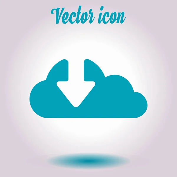 Télécharger Partir Icône Cloud Bouton Téléchargement Symbole Charge — Image vectorielle