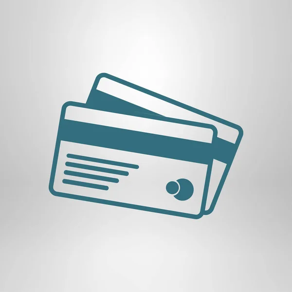 Vector Creditcards Pictogram Platte Ontwerpstijl Eps — Stockvector