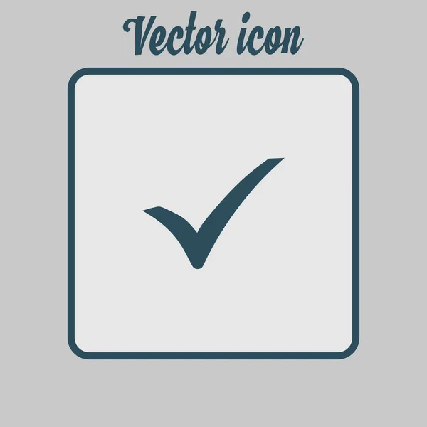 Check Mark Icon Flat Design Style Vector Eps — Stock Vector