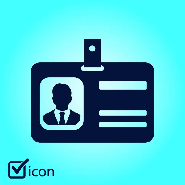 Icono Tarjeta Identificación Estilo Diseño Plano Eps — Vector de stock