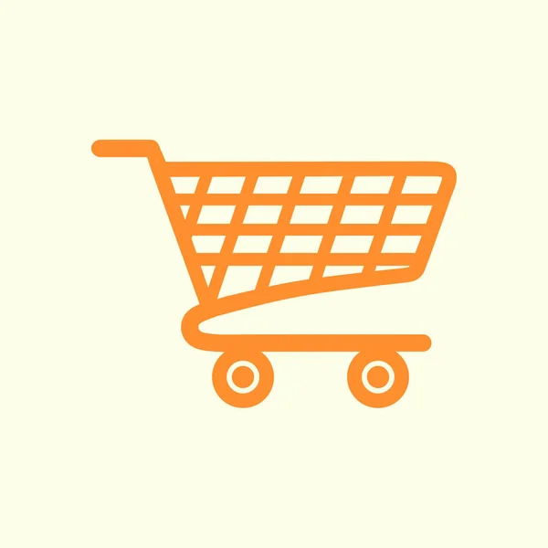 Icono Plano Carta Compras — Archivo Imágenes Vectoriales