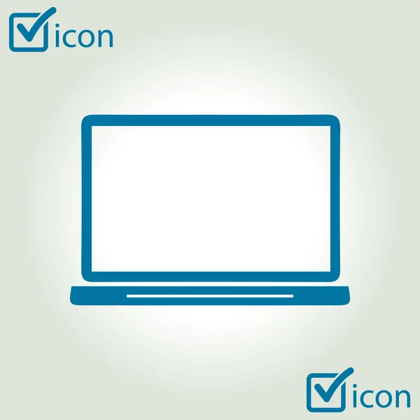 Laptop Icon Flat Design Style Vector Eps Vector Illustration — Stock Vector