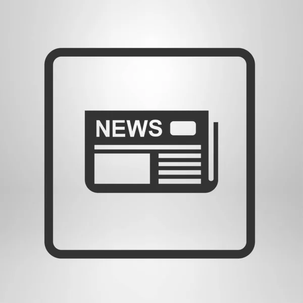 Icono Las Noticias Diseño Plano — Vector de stock