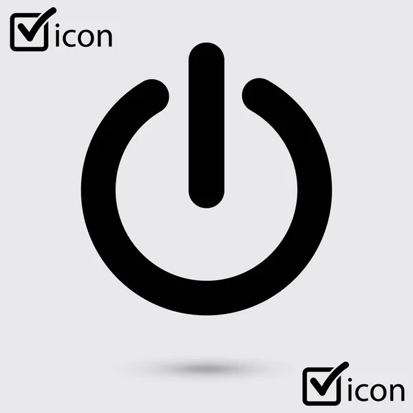 Icône Power Sign Style Design Plat — Image vectorielle