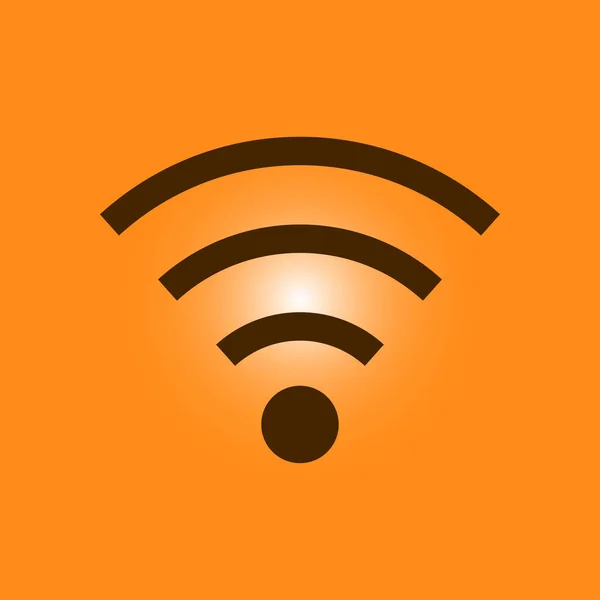 Wifi Symbol Vektorsymbol Für Drahtlose Netzwerke Flache Bauweise — Stockvektor