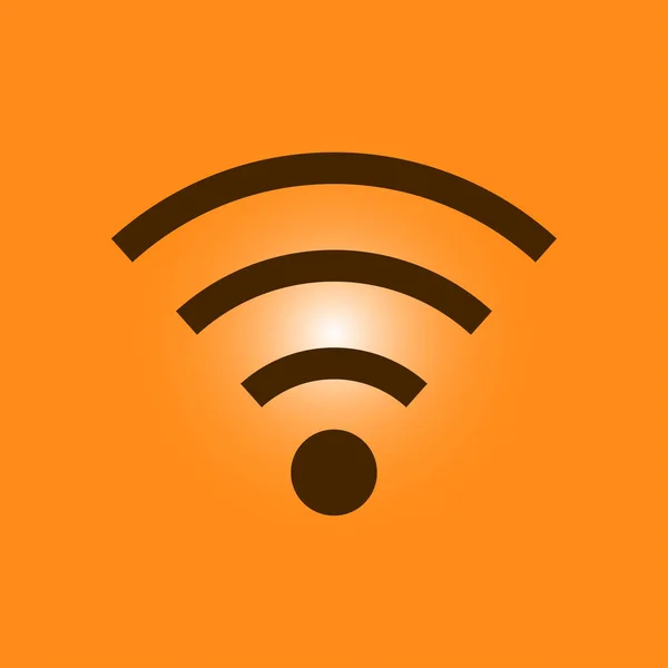 Wifi Symbool Pictogram Van Draadloze Netwerk Van Vector Platte Ontwerp — Stockvector