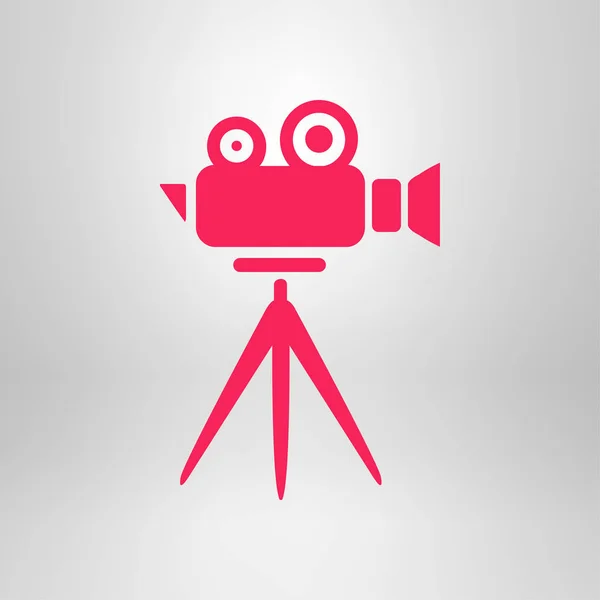 Cinema Camera Icoontje Platte Ontwerpstijl Vector Eps — Stockvector