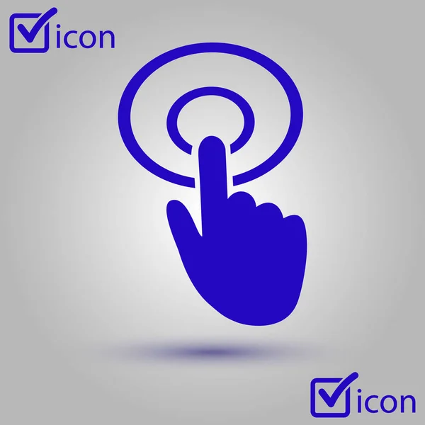 Icono Signo Del Cursor Mano Mano Símbolo Puntero Navegación Moderna — Vector de stock