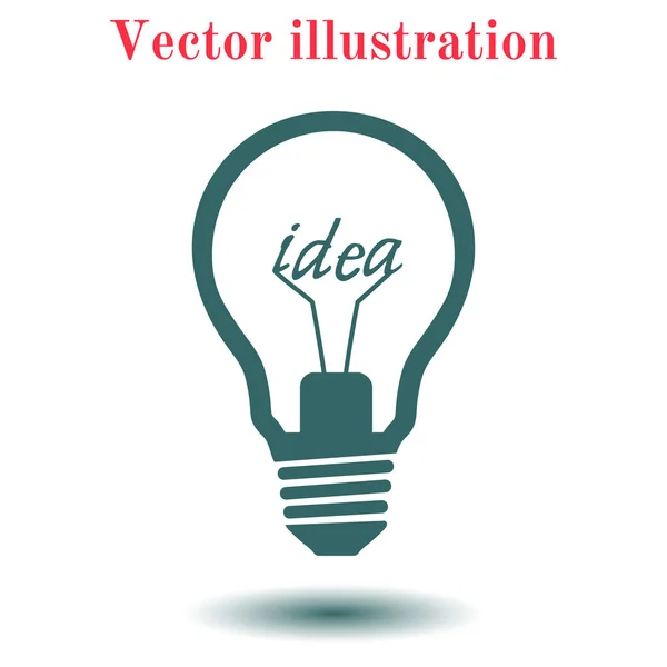 Lichte Lamp Teken Pictogram Idee Symbool — Stockvector