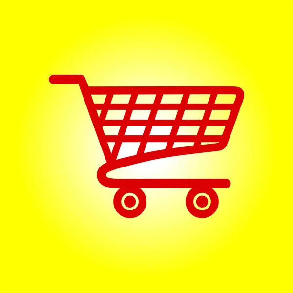 Icono Plano Carta Compras — Vector de stock