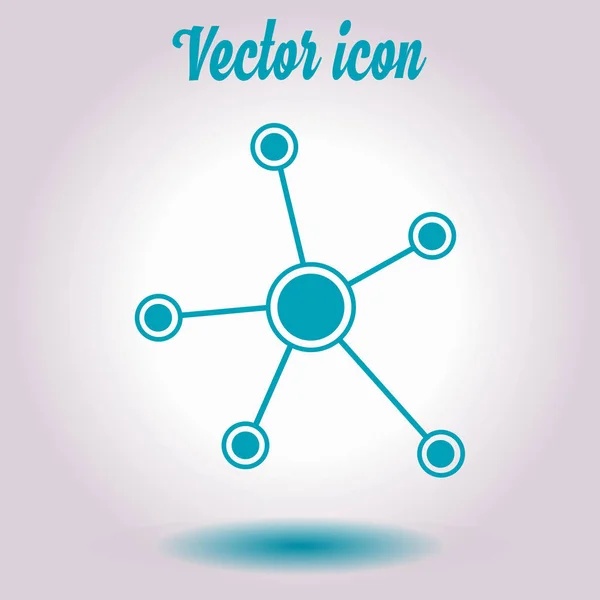 Social Network Icona Singola Tecnologia Globale Social Network — Vettoriale Stock