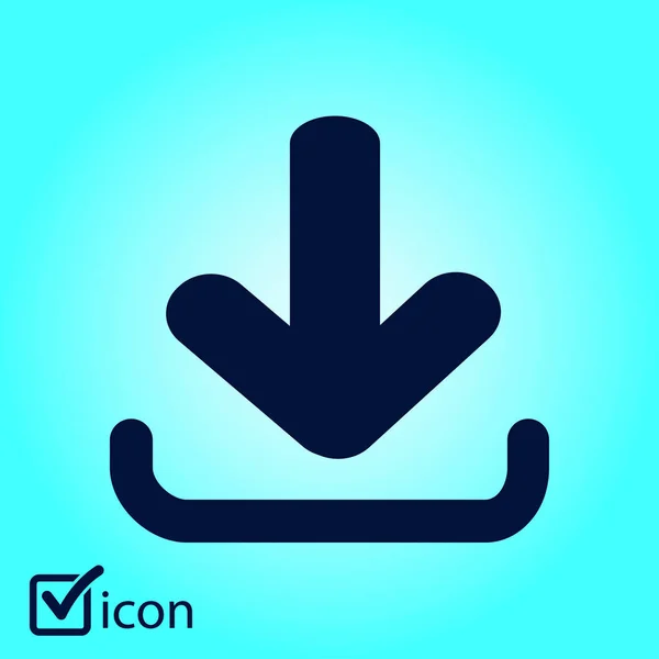 Download Icon Upload Button Flat Style — Stock Vector