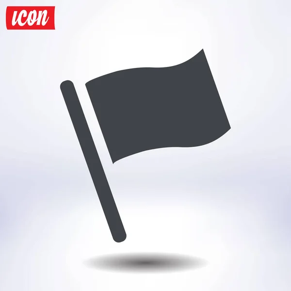 Icono Bandera Símbolo Marcador Ubicación Estilo Diseño Plano — Vector de stock